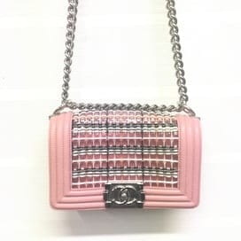 買取実績：レザー×ビニール ミニ ボーイシャネル チェーンバッグ