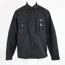 買取実績：23年製 リナイロン素材 三角ロゴプレート 2wayシャツ SC548S2121WQ8