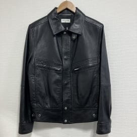 買取実績：22年 737281 ブラック レザー ジップアップ ジャケット