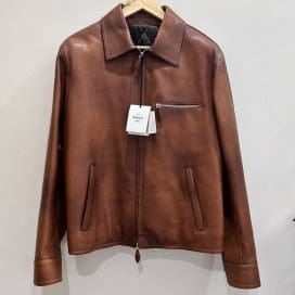 買取実績：R23LBL116 カウレザー ブラウン系 ジップアップブルゾン