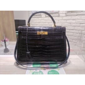 買取実績：□C刻印 クロコダイルポロサス ゴールド金具 ケリー32