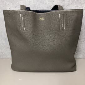 買取実績：2019年製 D刻印 エタン×ブルーニュイ トリヨンクレマンス ドゥブルセンス28 リバーシブルトートバッグ