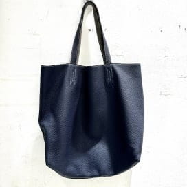 買取実績：ネイビー&グレー ドゥブルセンス36 トゴ リバーシブル トートバッグ
