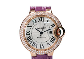 カルティエ WE902066 K18PG ダイヤモンド バロンブルー ドゥ カルティエ 自動巻き腕時計の注目の高価買取実績です。