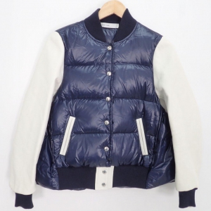 サカイラック 14AW ネイビー×ホワイト ナイロン×レザーダウンジャケット 最新の買取相場ご紹介