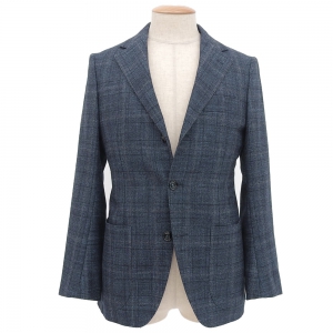 ブルー LoroPiana SILK AIRシルクエアー ウールシルクカシミアサキソニーグレンチェック3Bジャケット 最新の買取相場ご紹介