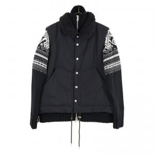 サカイ 22AW 22-02913M ブラック パデッドベスト ドッキングニットジャケット 最新の買取相場ご紹介
