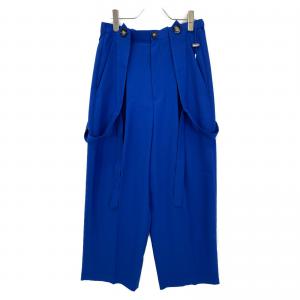エンフォルド 24SS ブルー ポリエステル STRAP TROUSERS サスペンダーパンツ 最新の買取相場ご紹介