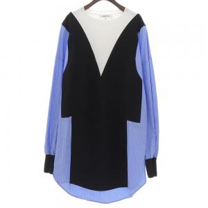 エンフォルド 21AW ブラック×ホワイト×ブルー ダブルサテンニット×SHIRT PULLOVER 最新の買取相場ご紹介