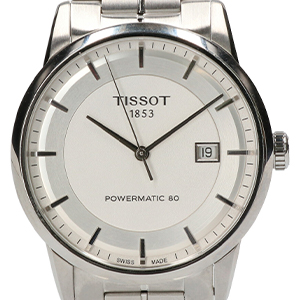 ティソ パワーマチック80 シースルーバック 自動巻き腕時計 買取相場例です