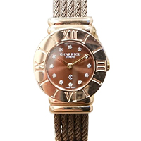 シャリオール028RP.543サントロペ12Pダイヤクオーツ腕時計買取相場例です。