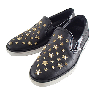 スタースタッズ レザー×パテント スリッポン 通常中古品 & 参考買取相場