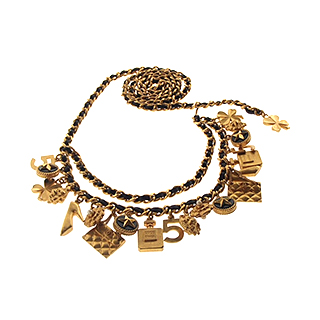 CHANEL シャネル 93A アイコンチャーム チェーンベルト 美品