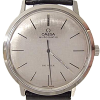 オメガステンレスラウンドフェイスアンティークデヴィル腕時計買取相場例です。