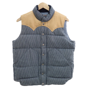 シュガーケーン Leather York Denim Down Vest 買取相場例です