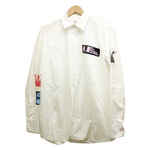 ラフシモンズ オーバーサイズ パッチ付長袖ボタンシャツ 買取相場例です