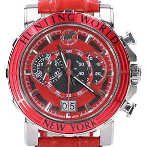 ハンティングワールド HW913RD イリス クロノグラフ 腕時計 買取相場例です