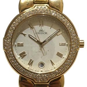 セイコー クレドール 750YG ダイヤモンドベゼル 腕時計 買取相場例です