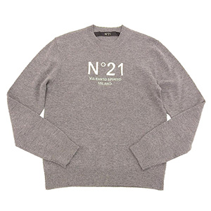 ヌメロヴェントゥーノ ロゴ刺繍 ウール ニットセーター メンズ 買取相場例です