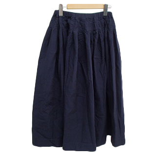 09FJ43 DOUBLE JUPE UNI INU 格子柄ステッチ入り プリーツギャザー スカート 美品 & 参考買取相場