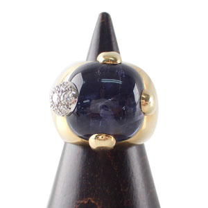 ポメラート18KTダイヤ装飾付きパープルストーンリング買取相場例です。