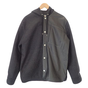 セリエボタン ウールカシミヤカーフレザー ジャケット 