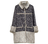 シャネル 01A P18451W02 844 ラパンファー ココマークボタン ロングコート 美品