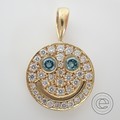 アイファニー 750 Diamond smile S Blue-diamond eyes ダイヤモンドスマイルネックレストップS イエローゴールドの買取実績です。