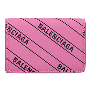 バレンシアガ エブリデイ ロゴ ストライプ ミニ 三つ折り財布 買取相場例です