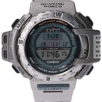 カシオ×ハンティングワールド プロトレック PRT-420 TITANIUM BACK 腕時計 買取相場例です