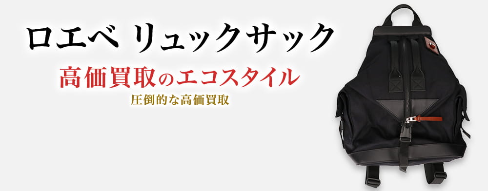 ロエベのリュックサックの高価買取ならお任せください。