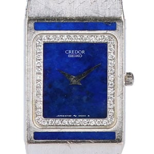 クレドール 6730-5310 K18WG ラピスラズリ 腕時計