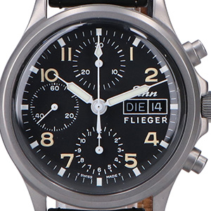 ジン 356 フリーガー パイロットクロノグラフ 手巻き時計 買取相場例です