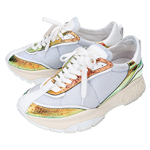 ジミーチュウ RAINE M IRIDESCENT MIX ダッドスニーカー 買取相場例です