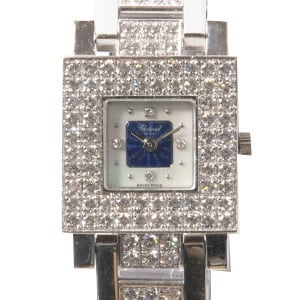 ショパール 750WG フルダイヤモンド クオーツ 腕時計 買取相場例です