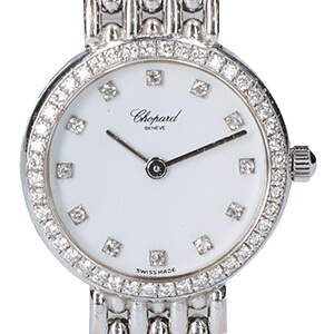 ショパール K18WG ダイヤベゼル 12Pダイヤ 手巻き腕時計 買取相場例です
