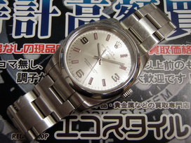 ロレックスのロレックス　Ref.114200　M番　オイスターパーペチュアル エアキングの買取実績です。
