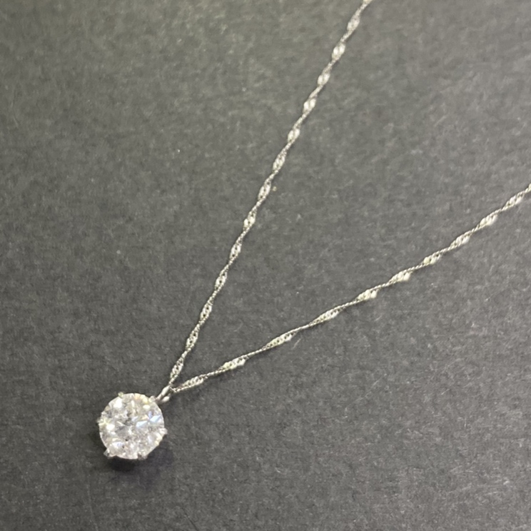 ダイヤモンドのPt850 ダイヤモンド 1.0ct チェーンネックレスの買取実績です。