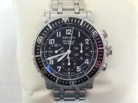 ゼニスのエルプリメロ　レインボーフライバック　クロノグラフの買取実績です。