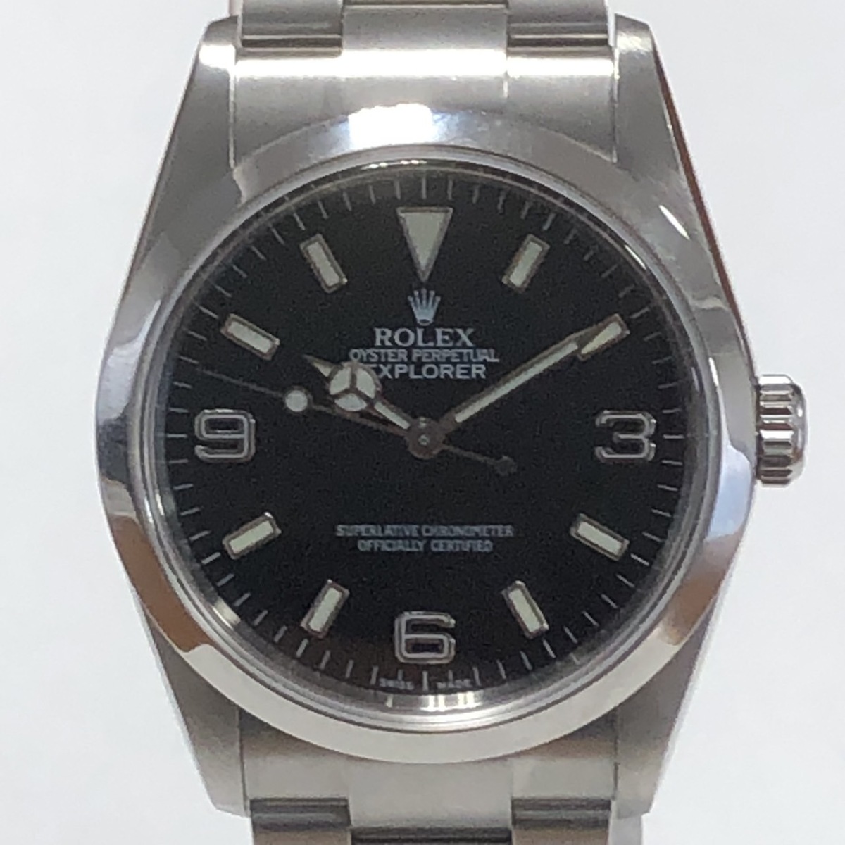 ロレックスの2003年～2004年製(F番) エクスプローラーI 114270 SS 黒文字盤 自動巻き腕時計の買取実績です。