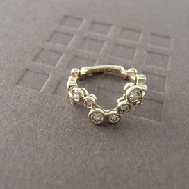 ダイヤモンドのカシケイ K18 ブラウンダイヤ0.40ct ピンキーリングの買取実績です。