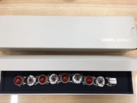 ジョージジェンセンのカーネリアン　アンティークブレスレットの買取実績です。