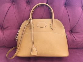 エルメスのボリード31　ナチュラル　フィヨルド　□O刻印の買取実績です。