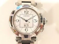 カルティエ パシャC　ビックデイト　ステンレス　腕時計 買取実績です。