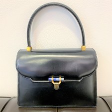 グッチ 黒 オールドグッチ カーフレザー ハンドバッグ 買取実績です。