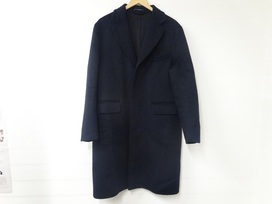 ダンヒルのネイビー　カシミヤ100　ロングコートの買取実績です。