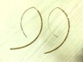 ミズキの14K　バナナ　ピアスの買取実績です。