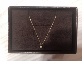 アガットのK18　ダイヤモンド0.05ct　ネックレスの買取実績です。