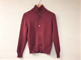 ザノーネのボルドー　ウールニットカーディガンの買取実績です。