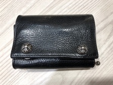 渋谷店ではクロムハーツ（CHROMEHEARTS）のスリーホールドウォレットを買取ました。状態は目立つキズ汚れはありません。